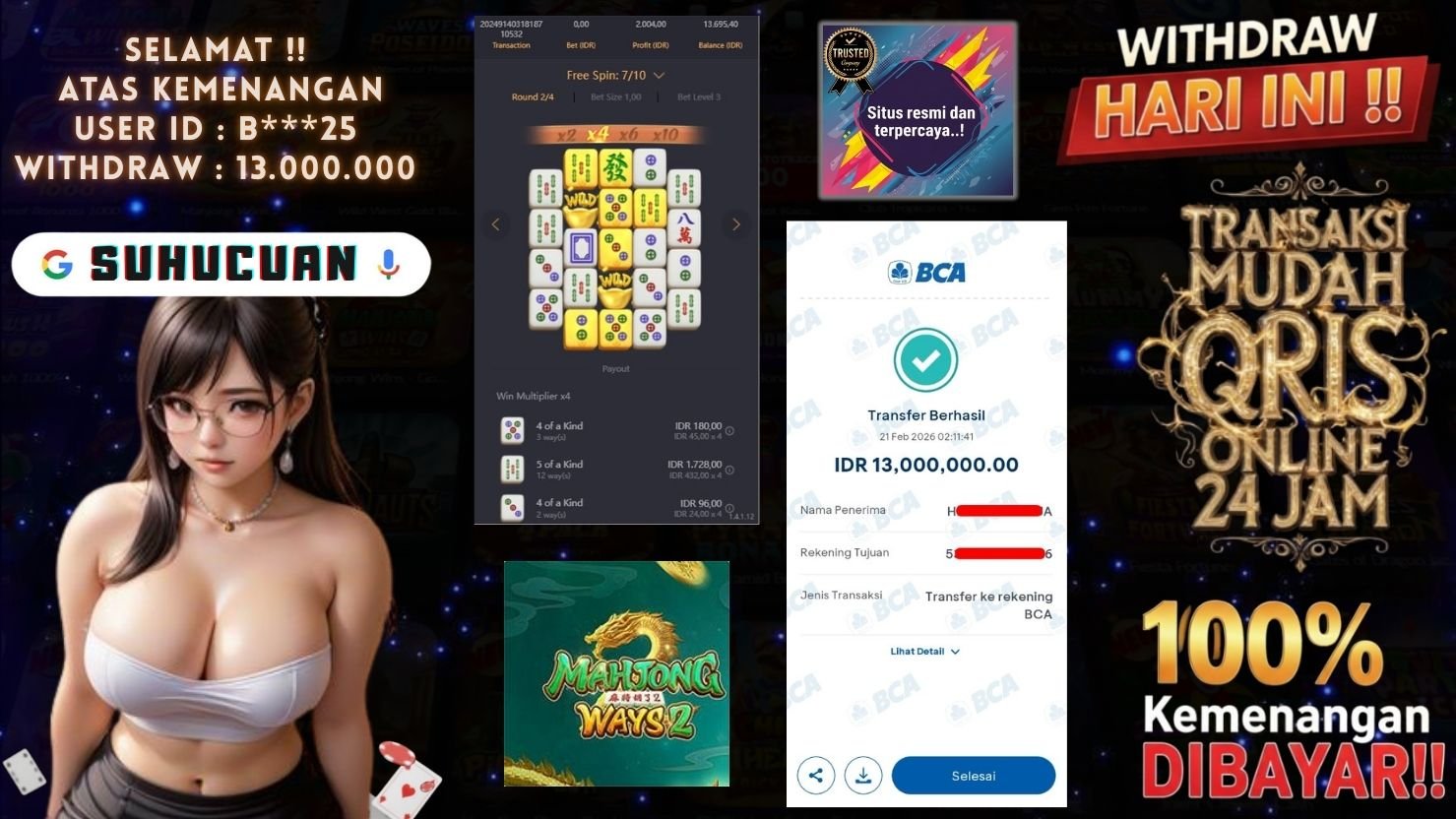 SUHUCUAN JACKPOT SLOT MAHJONG WAYS 2